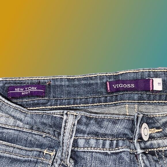 Juniors Vigoss The New York Bootcut Jeans Size 11 33x29 #109 - Picture 5 of 7